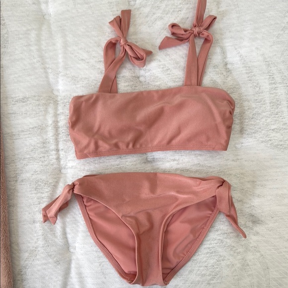 Chelsea & Violet Kids Swim Bikini in Dusty Pink - Picture 1 of 5